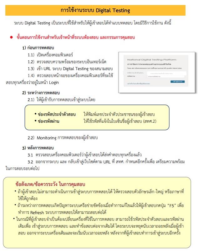 ตารางสอบ o-nET ปีการศึกษา 2566 ชั้นมัธยมศึกษาปีที่ 6 ด้วยระบบ Digital Testing
