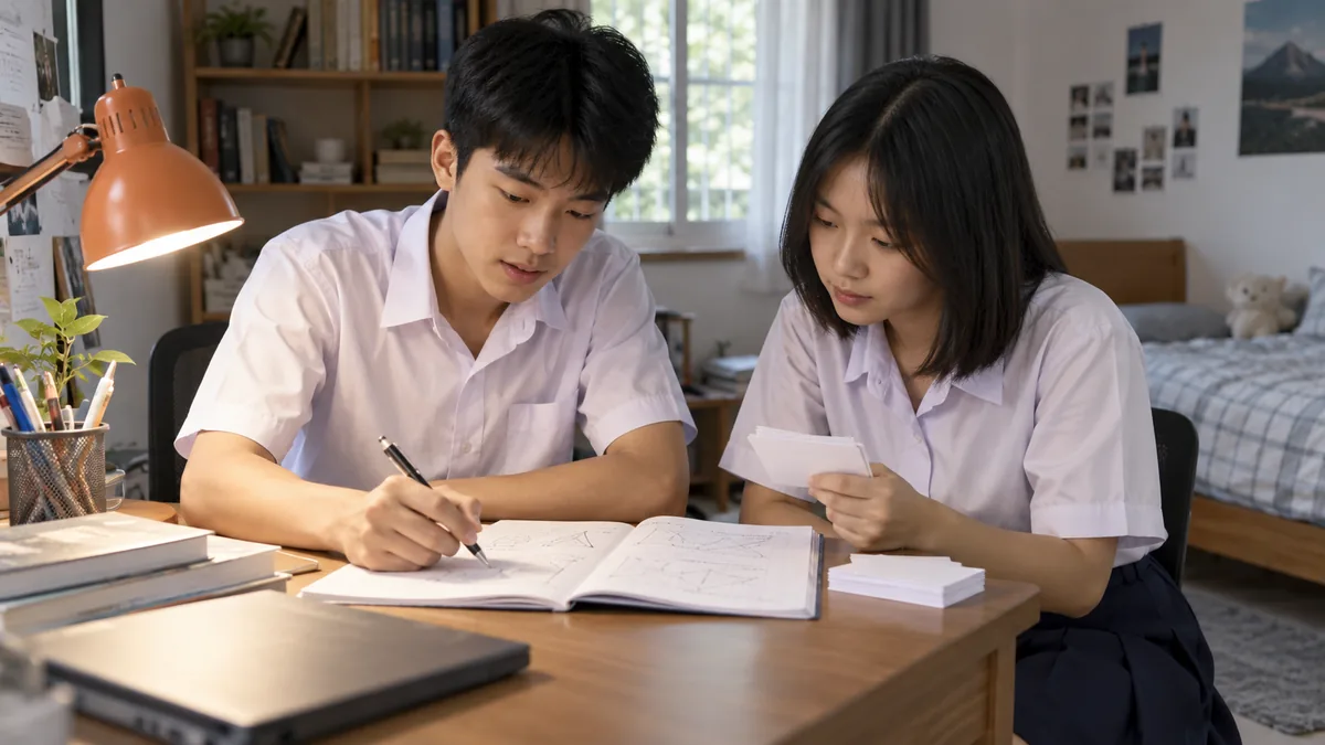 แนวข้อสอบฝึกทำเข้า ม.4 2570 รวม 5 วิชา พร้อมเฉลย 20 ข้อ ภาพประกอบการเตรียมสอบ